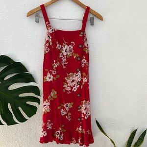 Red Floral Mini Dress